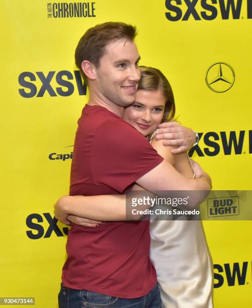 Actors Theodore Pellerin and Stefanie Scott attend the premiere of "First Light" during SXSW at Alamo Lamar on March 10, 2018 in Austin, Texas.