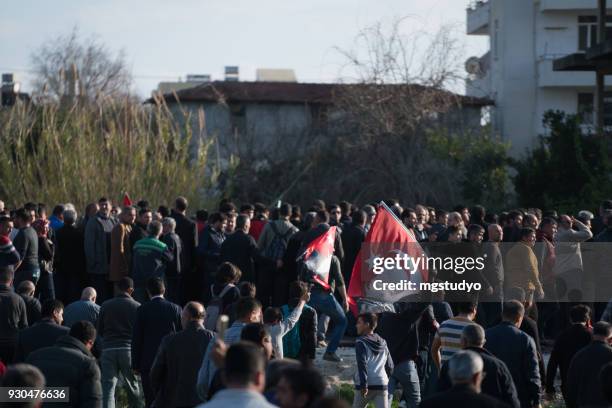 turkish people are walking with turkish flag in formal way - 29 ekim stock pictures, royalty-free photos & images