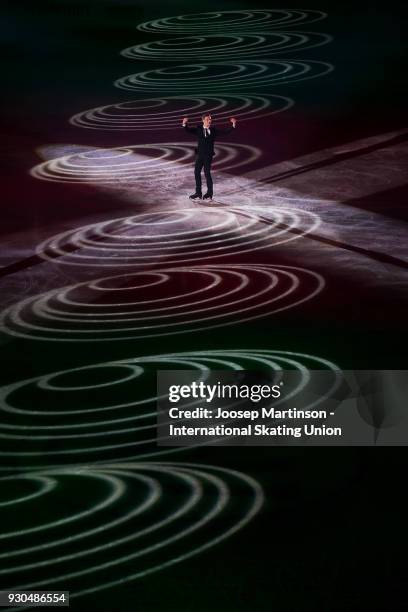 Matteo Rizzo of Italy performs in the Gala Exhibition during the World Junior Figure Skating Championships at Arena Armeec on March 11, 2018 in...