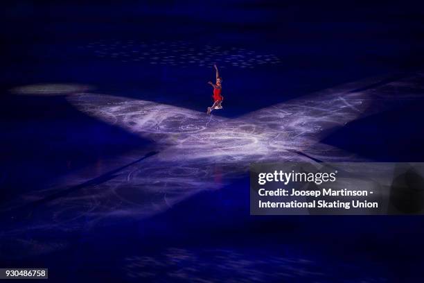 Alena Kostornaia of Russia performs in the Gala Exhibition during the World Junior Figure Skating Championships at Arena Armeec on March 11, 2018 in...