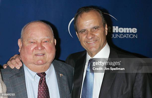 Don Zimmer and Joe Torre attend the 7th annual Safe at Home gala at Pier Sixty at Chelsea Piers on November 13, 2009 in New York City.