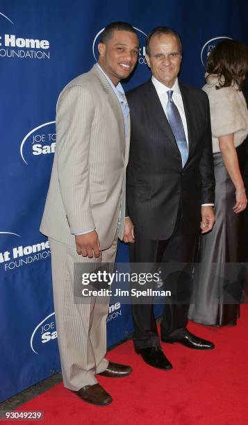 Robinson Cano and Joe Torre attend the 7th annual Safe at Home gala at Pier Sixty at Chelsea Piers on November 13, 2009 in New York City.