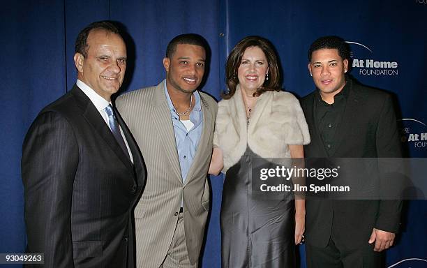 Joe Torre, Robinson Cano, Ali Torre and Melky Cabrera and attend the 7th annual Safe at Home gala at Pier Sixty at Chelsea Piers on November 13, 2009...