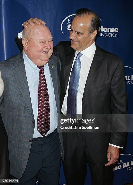 Don Zimmer and Joe Torre attend the 7th annual Safe at Home gala at Pier Sixty at Chelsea Piers on November 13, 2009 in New York City.