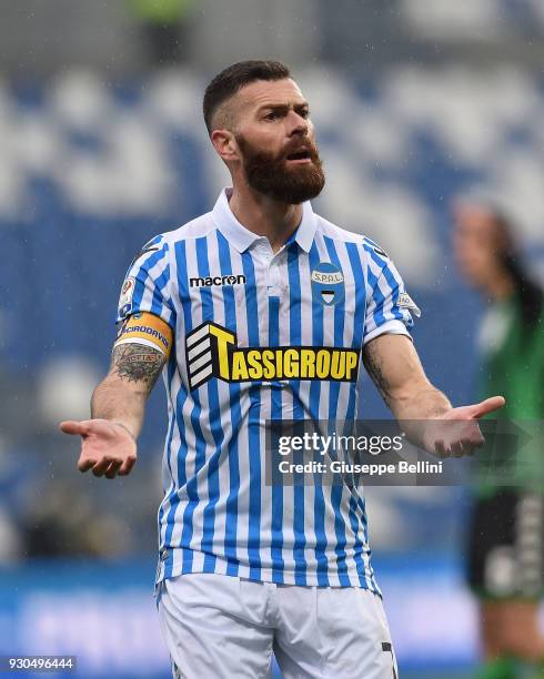 Mirco Antenucci of Spal during the serie A match between US Sassuolo and Spal at Mapei Stadium - Citta' del Tricolore on March 11, 2018 in Reggio...