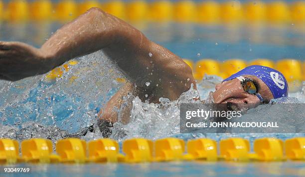 Paul Biedermann of Germany competes in the heats of the Men's 400m Freestyle at the FINA/ARENA Swimming World Cup 2009 in Berlin November 14, 2009....