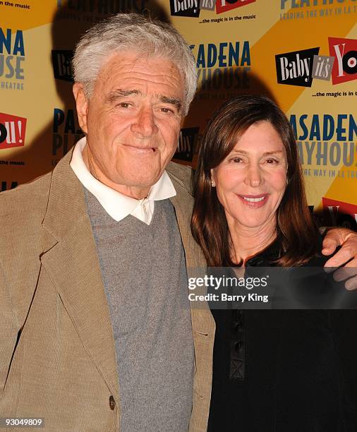 Director Richard Donner and wife producer Lauren Shuler Donner attend the "Baby It's You" Opening Night at the Pasadena Playhouse on November 13,...