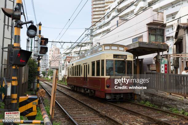 toden arakawa line in tokyo, japan - tokyo toden stock pictures, royalty-free photos & images