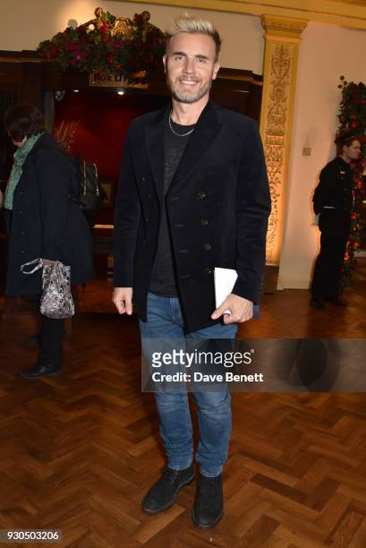 Gary Barlow attends the press matinee after party for "Brief Encounter" at The Haymarket Hotel on March 11, 2018 in London, England.