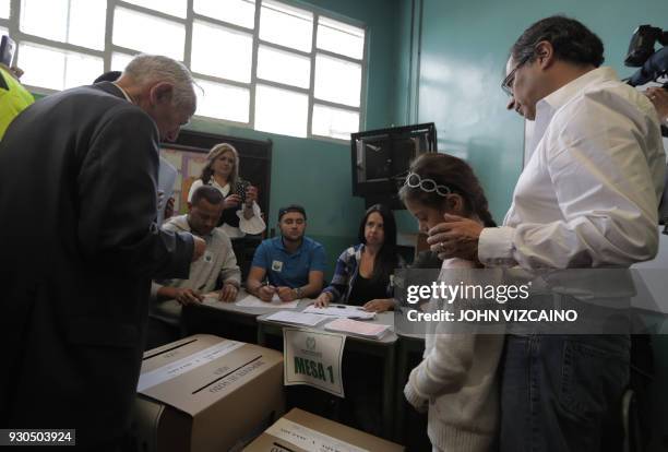 The presidential candidate of the Social Inclusion for Peace, Gustavo Petro , who is seeking to become the first left-wing president in Colombia's...