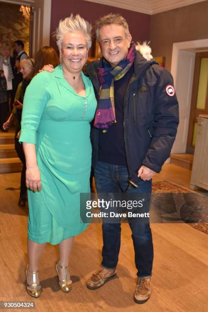 Emma Rice and David Pugh attend the press matinee after party for "Brief Encounter" at The Haymarket Hotel on March 11, 2018 in London, England.