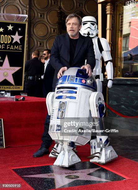 Actor Mark Hamill is honored with star on the Hollywood Walk of Fame on March 8, 2018 in Hollywood, California.