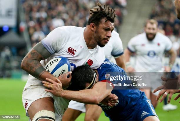 Courtney Lawes of England during the NatWest 6 Nations Crunch match between France and England at Stade de France on March 10, 2018 in Saint-Denis...