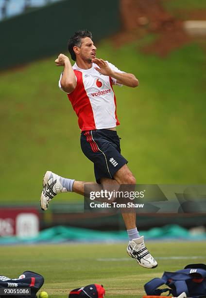 Sajid Mahmood of England bowls during the England nets session at SuperSport Park on November 14, 2009 in Centurion, South Africa.