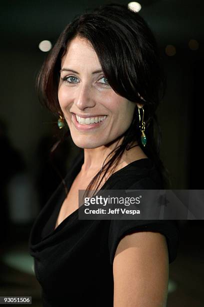 Actress Lisa Edelstein attends the Prada book launch cocktail held at Prada on Rodeo Drive on November 13, 2009 in Beverly Hills, California.