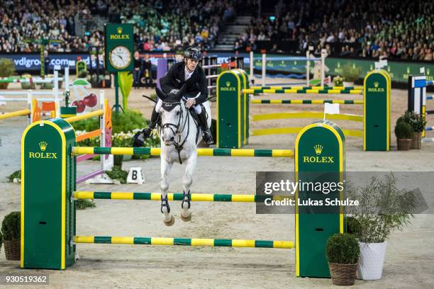 Marcus Ehning of Germany rides Cornado NRW for the 2nd place during the The Dutch Masters: Rolex Grand Slam of Showjumping at Brabanthallen on March...