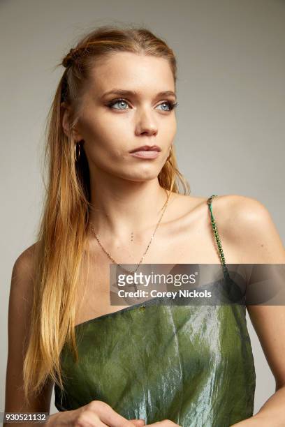Actor Abbey Lee Kershaw from the film "Elizabeth Harvest" poses for a portrait in the Getty Images Portrait Studio Powered by Pizza Hut at the 2018...