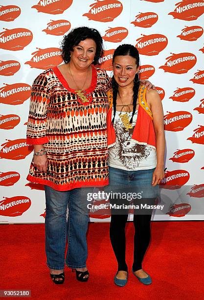 Julie Goodwin and Poh Ling Yeow arrive for the Australian Nickelodeon Kids' Choice Awards 2009 at Hisense Arena on November 13, 2009 in Melbourne,...