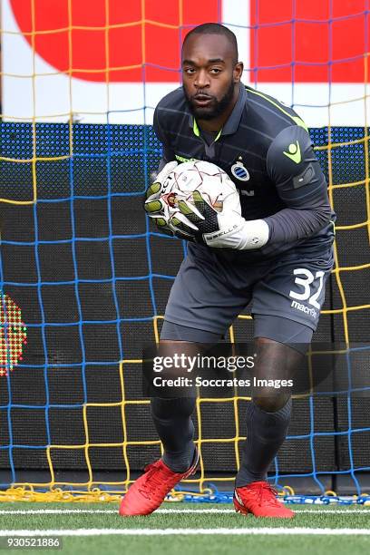 Kenneth Vermeer of Club Brugge during the Belgium Pro League match between Sint Truiden v Club Brugge at the Stayen on March 11, 2018 in Sint Truiden...