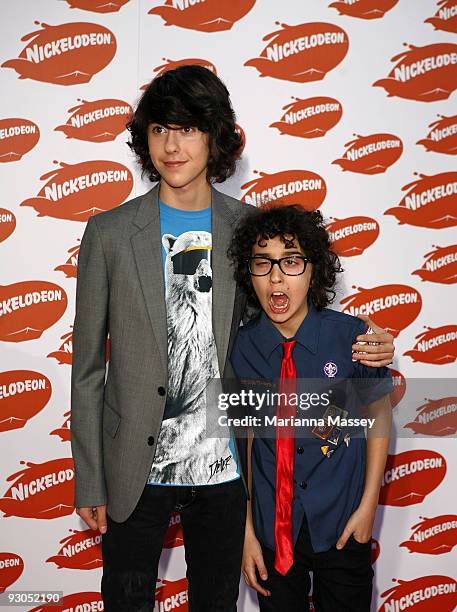 Nat and Alex Wolff arrive for the Australian Nickelodeon Kids' Choice Awards 2009 at Hisense Arena on November 13, 2009 in Melbourne, Australia.