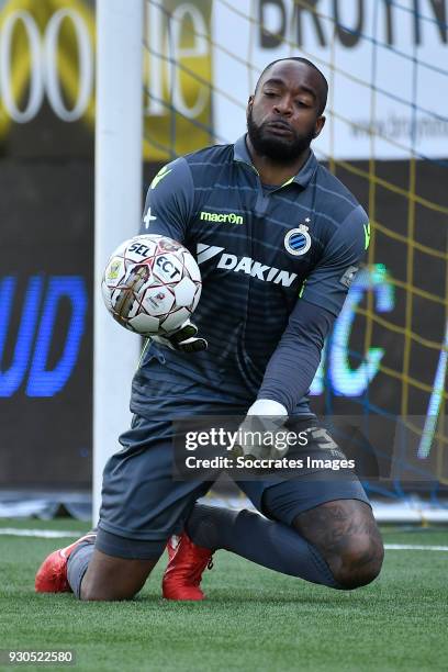 Kenneth Vermeer of Club Brugge during the Belgium Pro League match between Sint Truiden v Club Brugge at the Stayen on March 11, 2018 in Sint Truiden...