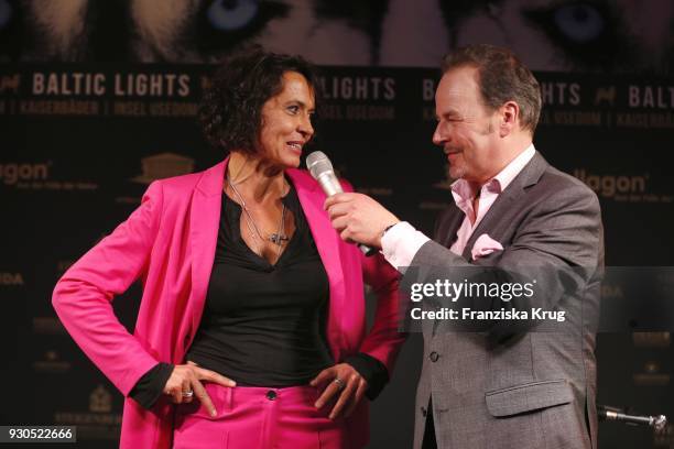 Ulrike Folkerts and Till Demtroeder during the 'Baltic Lights' charity event on March 10, 2018 in Heringsdorf, Germany. The annual event hosted by...