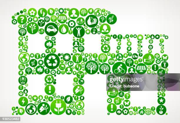 home nature and environmental conservation icon pattern - solar panel construction stock illustrations