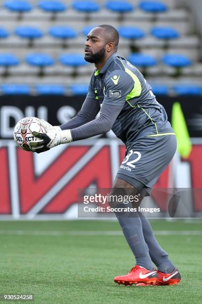 Kenneth Vermeer of Club Brugge during the Belgium Pro League match between Sint Truiden v Club Brugge at the Stayen on March 11, 2018 in Sint Truiden...