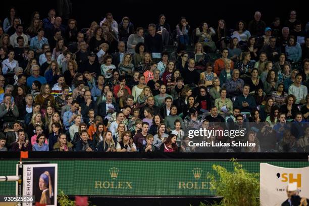 Visitors watching the The Dutch Masters: Rolex Grand Slam of Showjumping at Brabanthallen on March 11, 2018 in 's-Hertogenbosch, Netherlands.