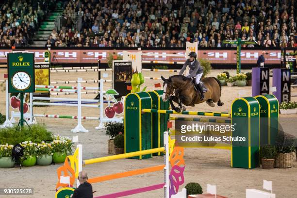 Christian Kukuk of Germany rides Limonchello NT during the The Dutch Masters: Rolex Grand Slam of Showjumping at Brabanthallen on March 11, 2018 in...