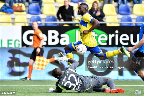 Kenneth Vermeer of Club Brugge during the Belgium Pro League match between Sint Truiden v Club Brugge at the Stayen on March 11, 2018 in Sint Truiden...