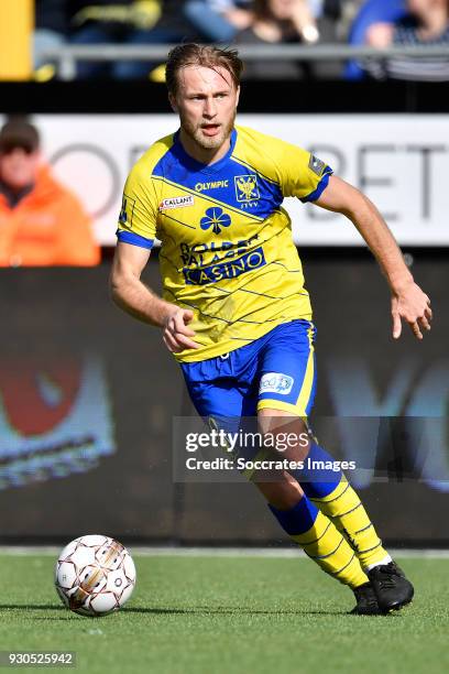 Roman Bezus of Sint Truiden during the Belgium Pro League match between Sint Truiden v Club Brugge at the Stayen on March 11, 2018 in Sint Truiden...