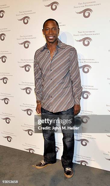Former Major League Baseball Player Kenny Lofton attends the opening of SPORT: Iooss & Leifer at the Annenberg Space For Photography on November 13,...