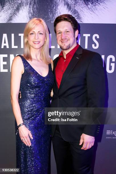 Former German weightlifter and olympic gold medalist Matthias Steiner and his wife Inge Steiner during the 'Baltic Lights' charity event on March 10,...