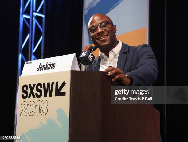 Filmmaker Barry Jenkins speaks onstage at the Film Keynote during SXSW at Austin Convention Center on March 11, 2018 in Austin, Texas.