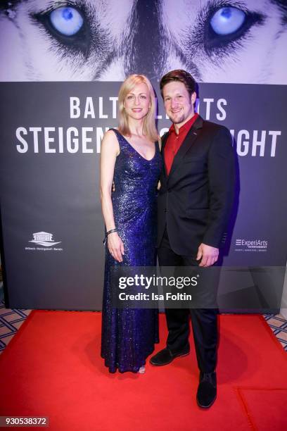 Former German weightlifter and olympic gold medalist Matthias Steiner and his wife Inge Steiner during the 'Baltic Lights' charity event on March 10,...