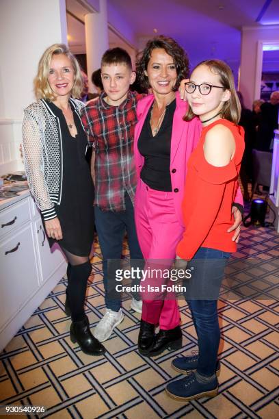 German actress Ulrike Folkerts with her girlfriend Katharina Schnitzler and the kids Kaspar and Gretel during the 'Baltic Lights' charity event on...