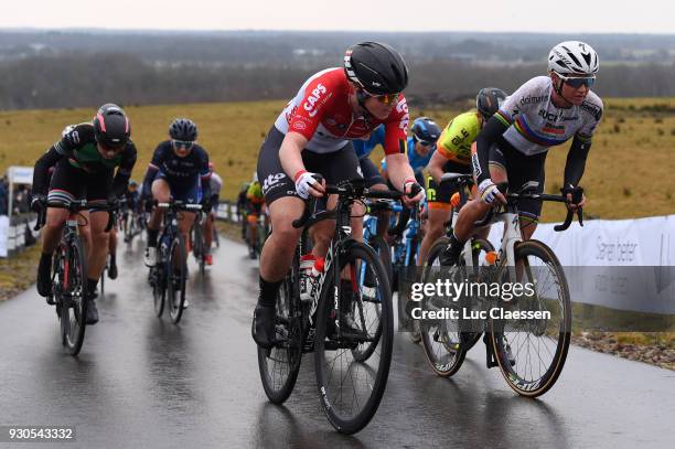 Marjolein van 't Geloof of the Netherlands/ Chantal Blaak of the Netherlands / 12th Ronde van Drenthe 2018 a 157,2km race from Emmen to Hoogeveen on...