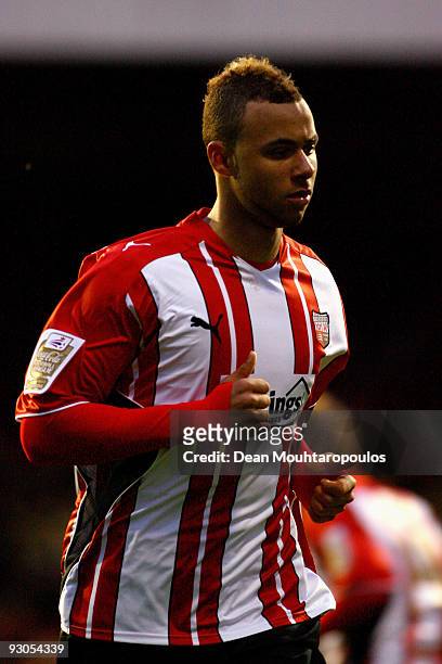John Bostock of Brentford runs to take a corner during the Coca-Cola League One match between Brentford and Millwall at Griffin Park on November 14,...