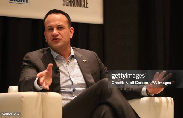 Taoiseach Leo Varadkar is interviewed by Evan Smith, CEO of Texas Tribune at the SXSW festival in Austin Texas at the beginning of his week long...