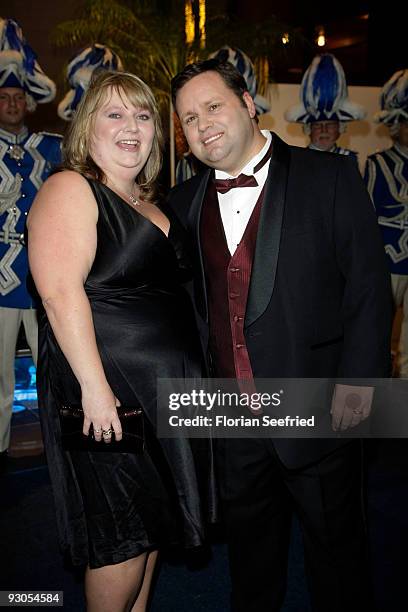 Singer Paul Potts and wife Julie-Ann attend the Unesco Charity Gala 2009 at the Maritim Hotel on November 14, 2009 in Dusseldorf, Germany.