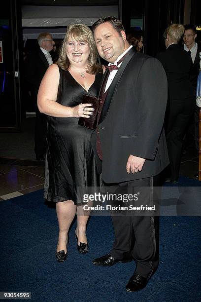 Singer Paul Potts and wife Julie-Ann attend the Unesco Charity Gala 2009 at the Maritim Hotel on November 14, 2009 in Dusseldorf, Germany.