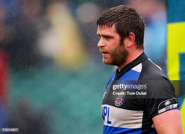 Luke Watson of Bath looks on during the LV Anglo Welsh Cup match between Bath and Ospreys at The Recreation Ground on November 14, 2009 in Bath,...