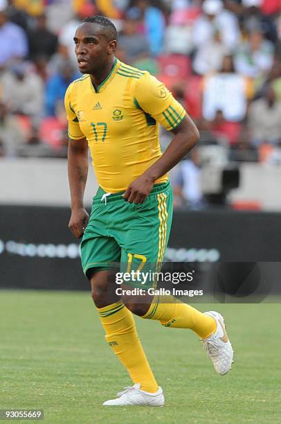 Benni McCarthy in action durng the International match between South Africa and Japan from Nelson Mandela Bay Stadium on November 14, 2009 in Port...