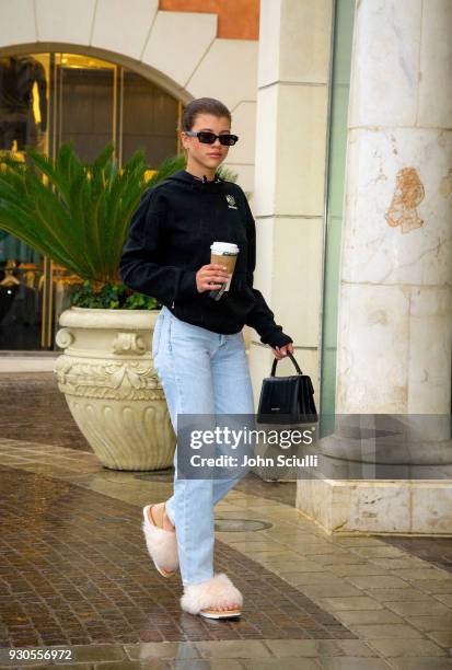 Sofia Richie is spotted in West Hollywood on March 10, 2018 in West Hollywood, California.