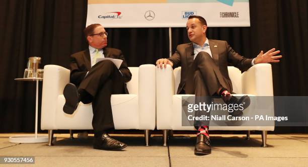 Taoiseach Leo Varadkar is interviewed by Evan Smith, CEO of Texas Tribune at the SXSW festival in Austin Texas at the beginning of his week long...