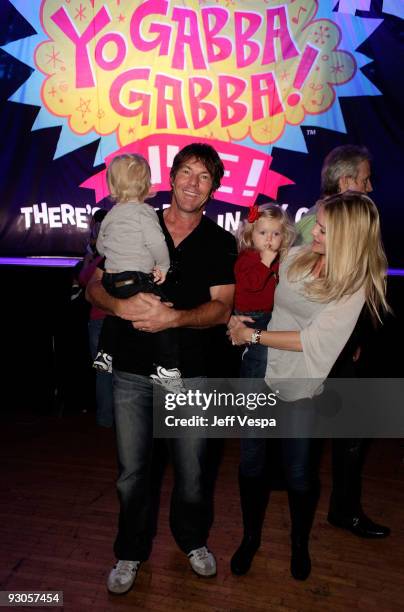 Actor Dennis Quaid , wife Kimberly Quaid and children attend the first ever Yo Gabba Gabba! : "There's A Party In My City" live performance at The...