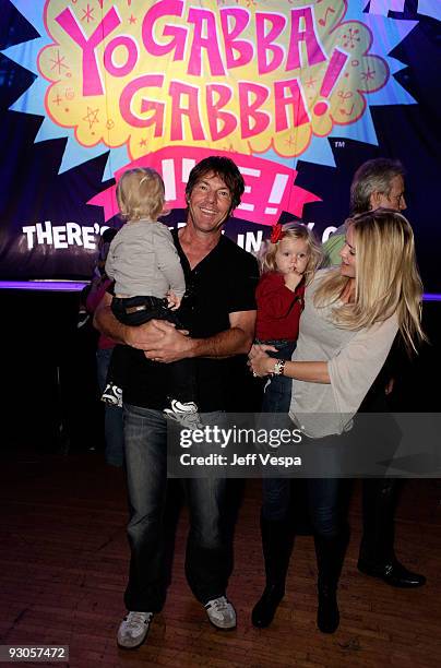 Actor Dennis Quaid , wife Kimberly Quaid and children attend the first ever Yo Gabba Gabba! : "There's A Party In My City" live performance at The...