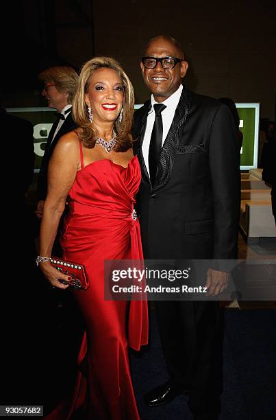 Compositor Denise Rich and actor Forest Whitaker attend the Unesco Charity Gala 2009 at the Maritim Hotel on November 14, 2009 in Dusseldorf, Germany.