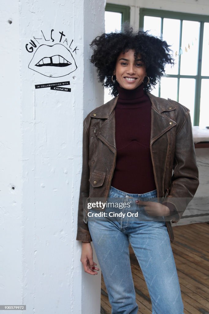 Model Imaan Hammam attends the Gurls Talk Festival in collaboration